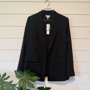 NWT Topshop Black Single-Button Women's Blazer Size 8 Office Corporate